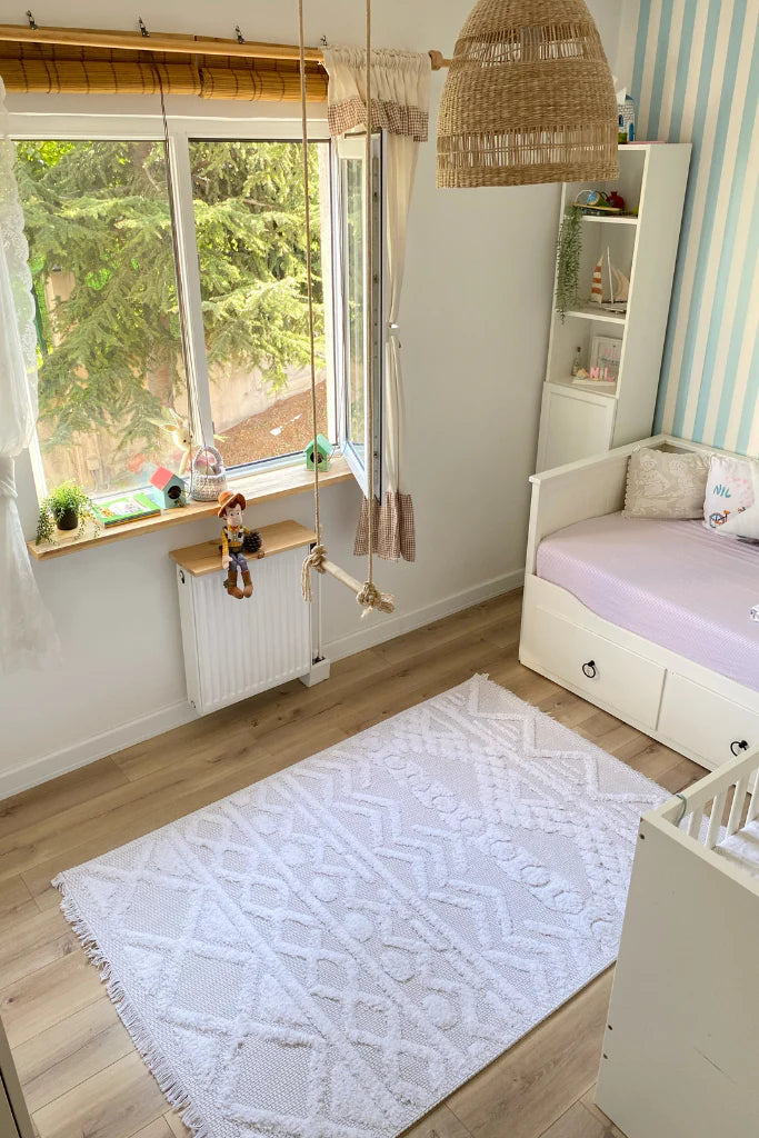 Apex Habitat 7601 Krem İskandinav Desen Halı