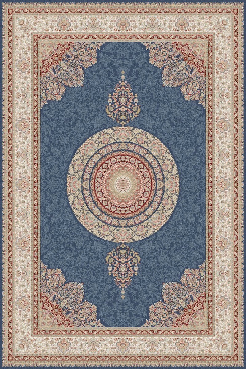 Woolknot İpek 1144C Mavi Bambu Özel Tezgah Halısı