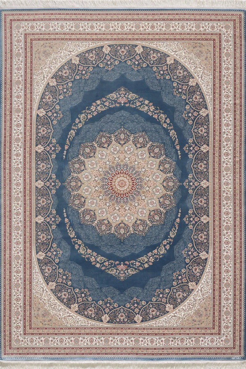 Woolknot İpek 1147C Mavi Bambu Özel Tezgah Halısı