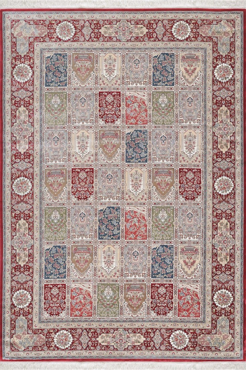 Woolknot İpek 1149B Kırmızı Bambu Özel Tezgah Halısı