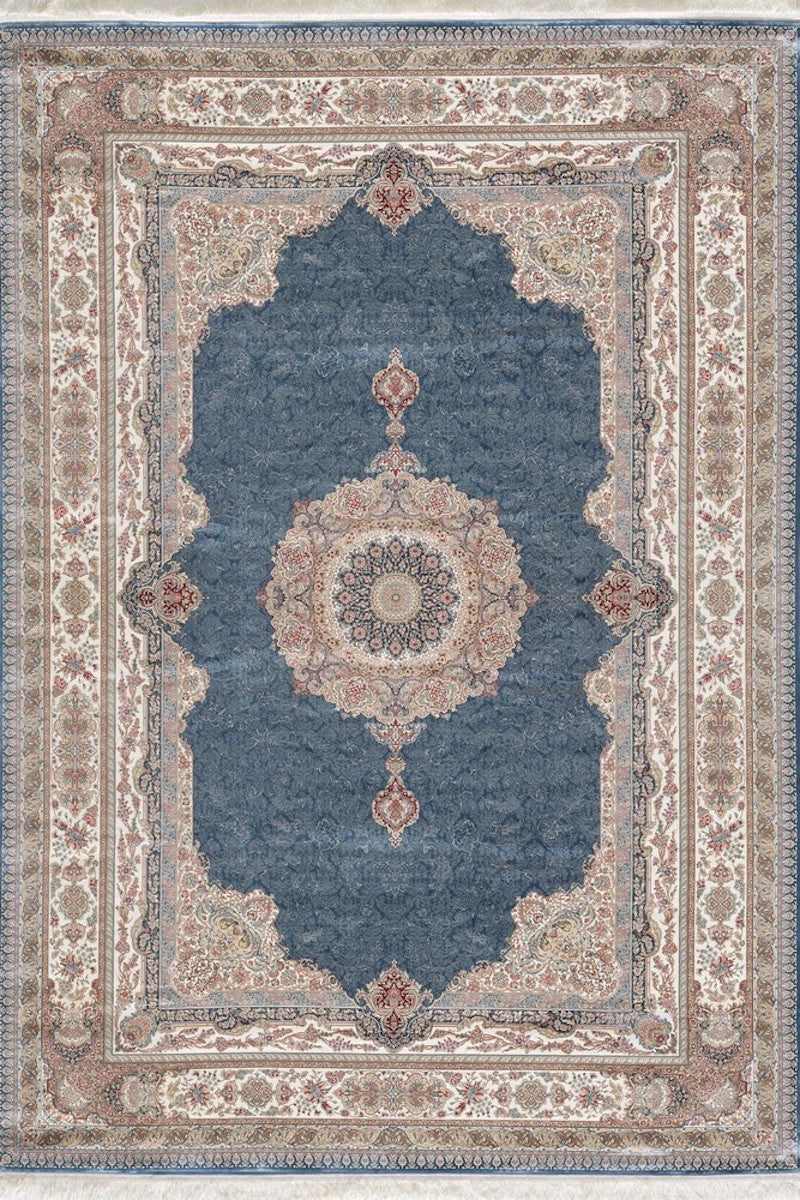 Woolknot İpek 1155C Mavi Bambu Özel Tezgah Halısı