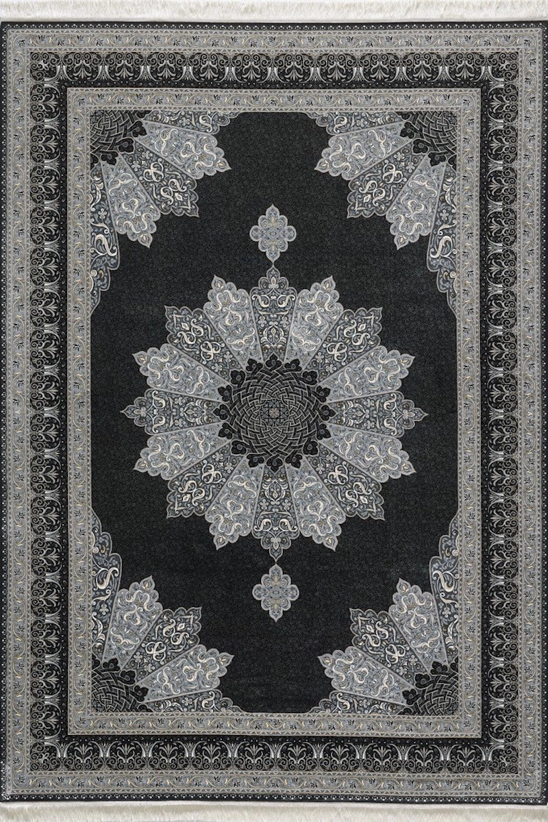 Woolknot İpek 1160D Siyah Bambu Özel Tezgah Halısı