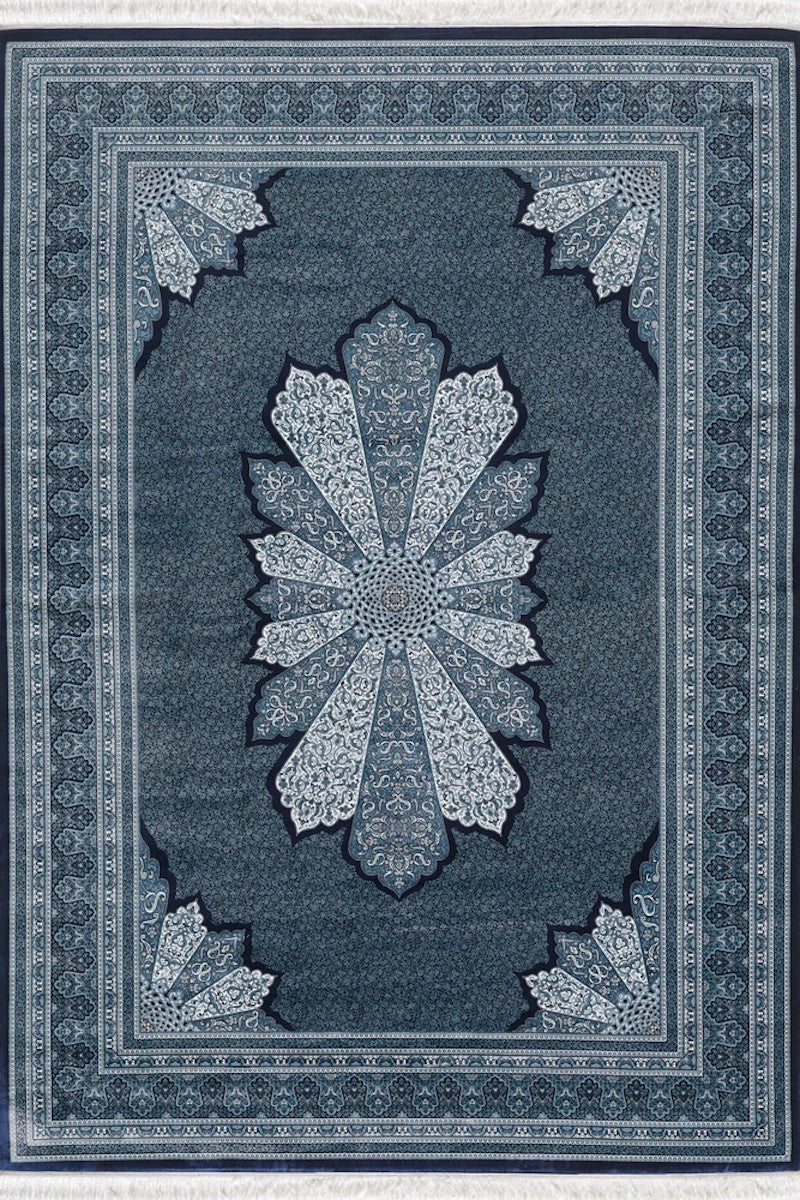 Woolknot İpek 1166C Lacivert Bambu Özel Tezgah Halısı