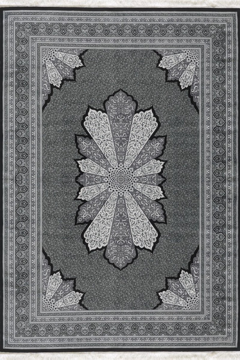 Woolknot İpek 1166D Siyah Bambu Özel Tezgah Halısı