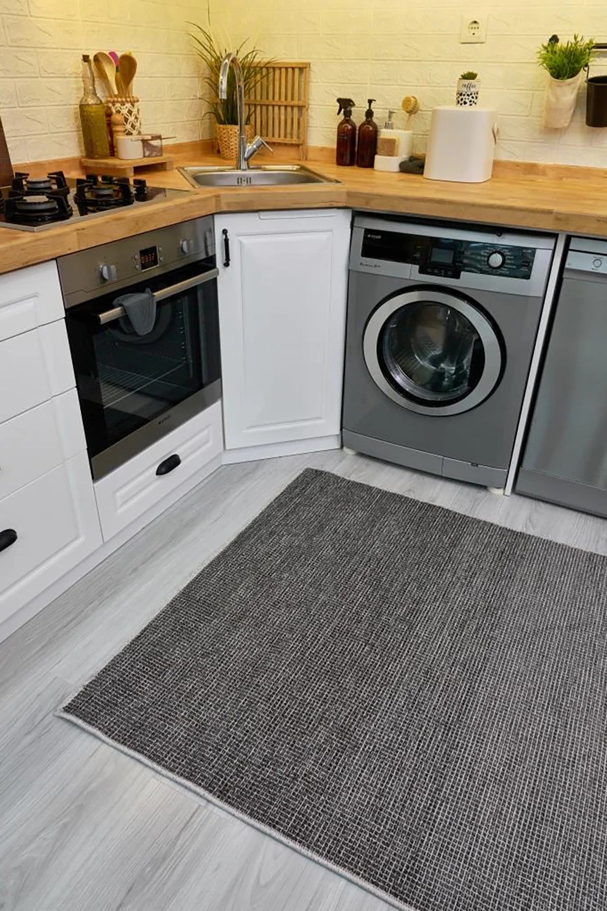 Apex Pandora 2415 Antrasit Makine Halısı