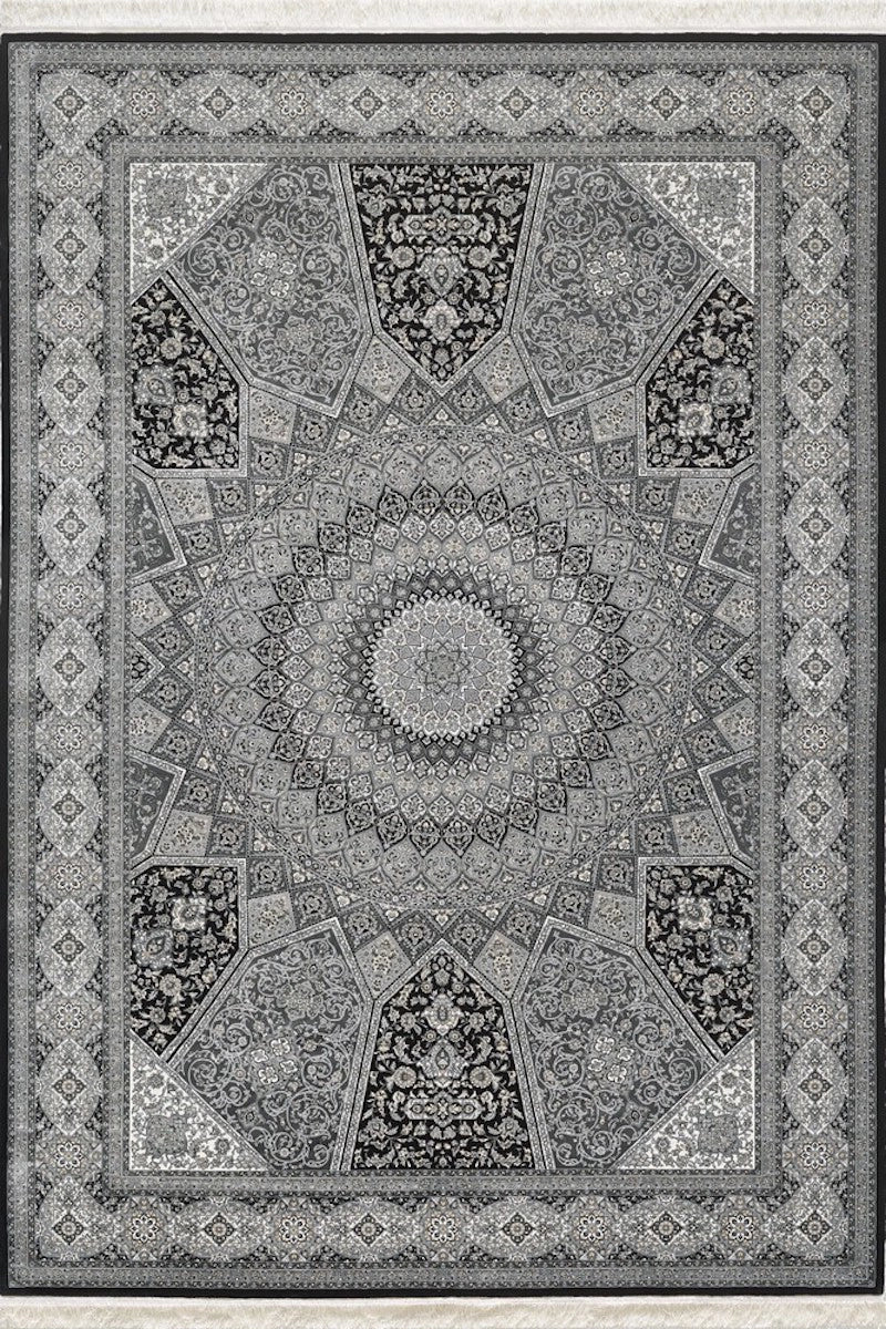 Woolknot İpek 1248A Siyah Bambu Özel Tezgah Halısı