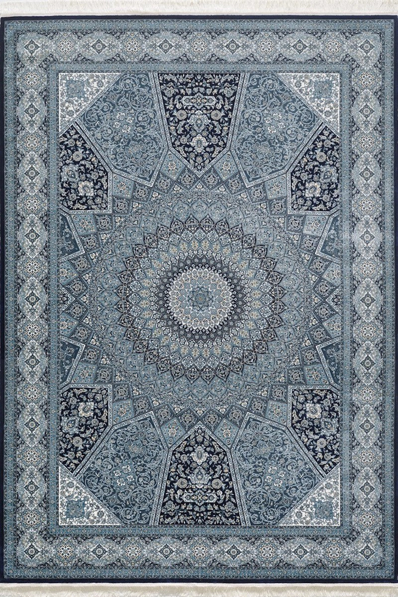 Woolknot İpek 1248B Mavi Bambu Özel Tezgah Halısı