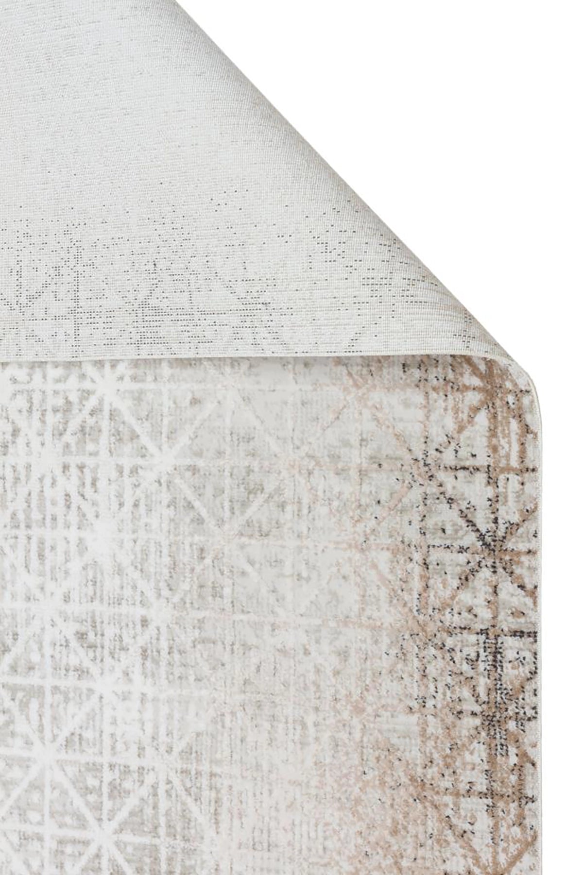 Apex Solid 8321 Bej Baklava Desen Makine Halısı