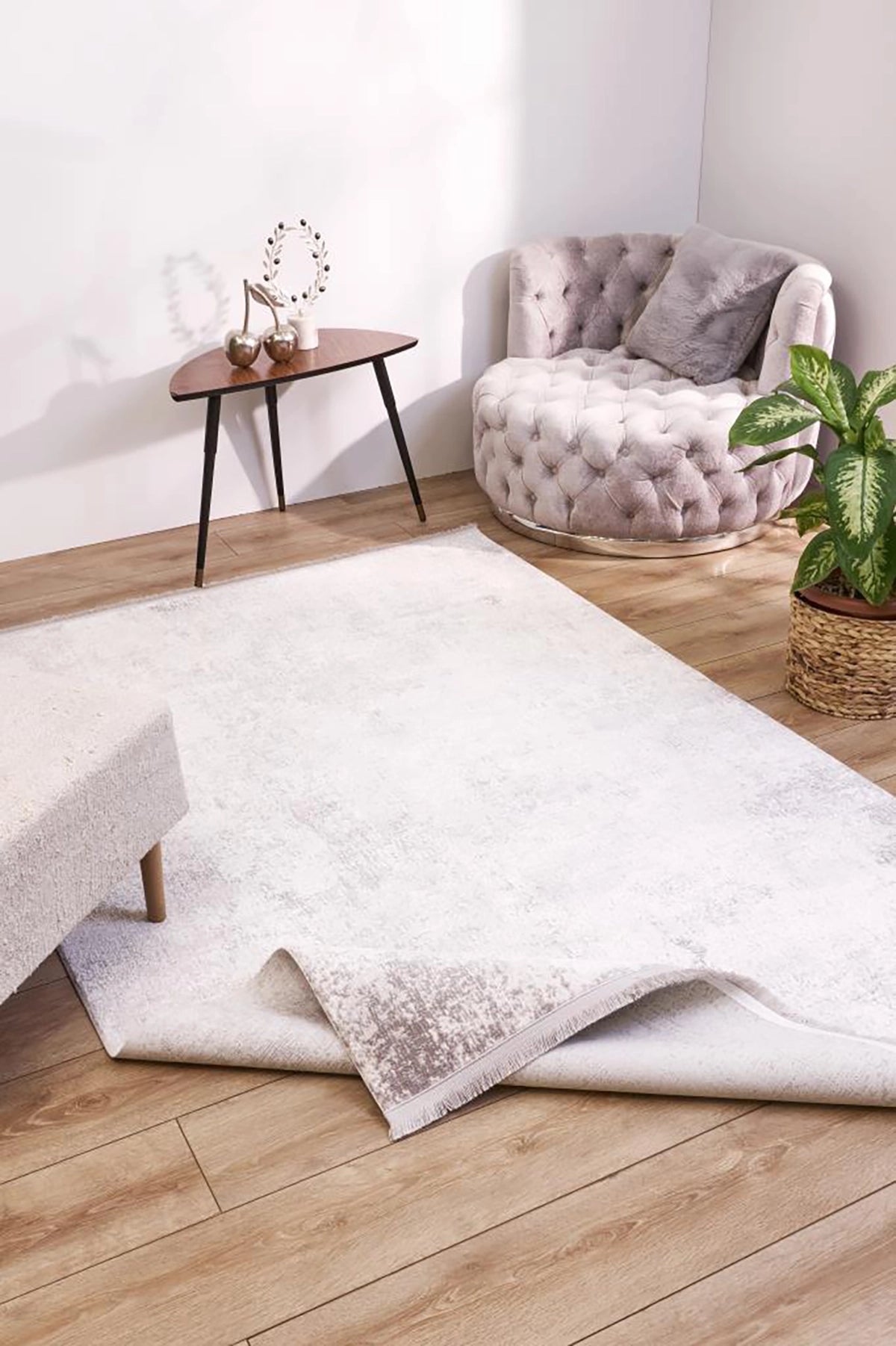 Apex Solid 8351 Bej Makine Halısı