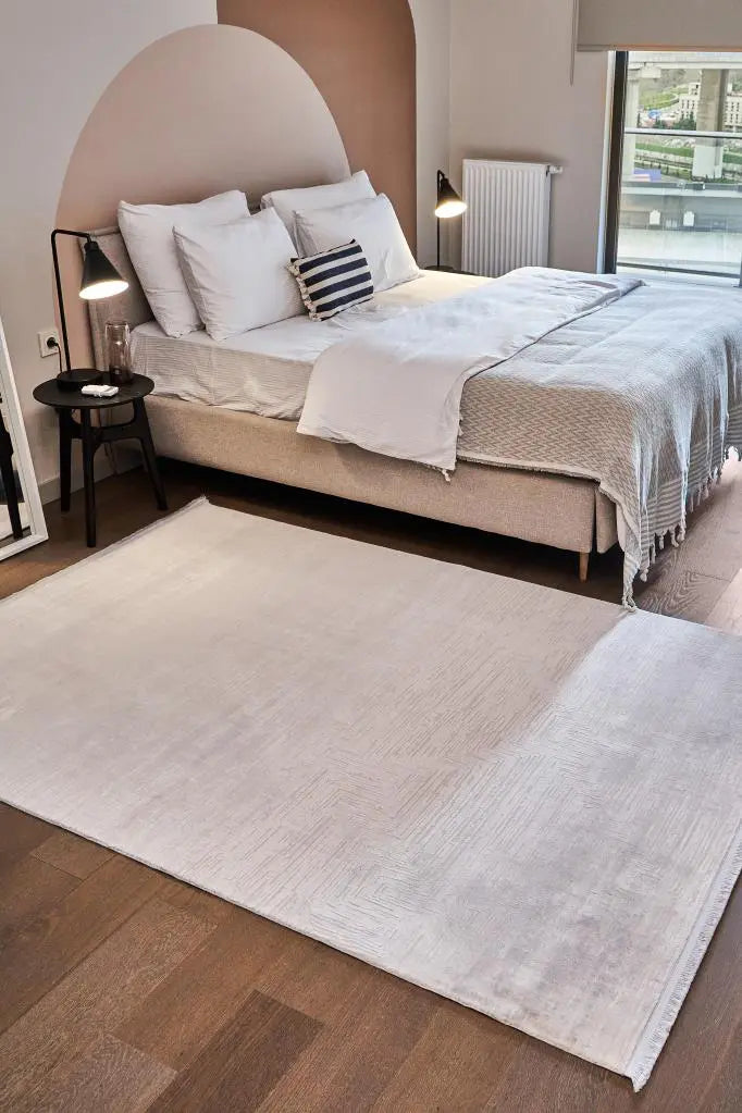 Apex Calista 1751 Gri Viskon Özel Tezgah Halısı