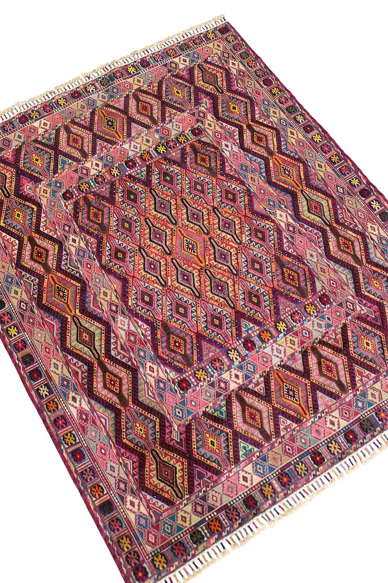 El Dokuma Afgan Berceste Yün Kilim