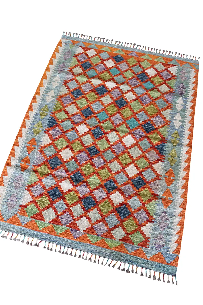 Natural El Dokuma Yün Afgan Kilim