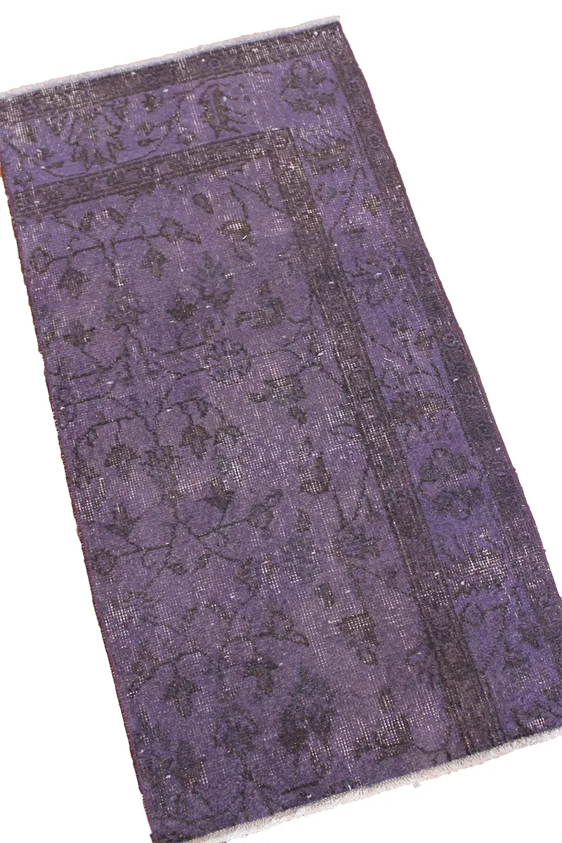 El Dokuma Mor Vintage Halı