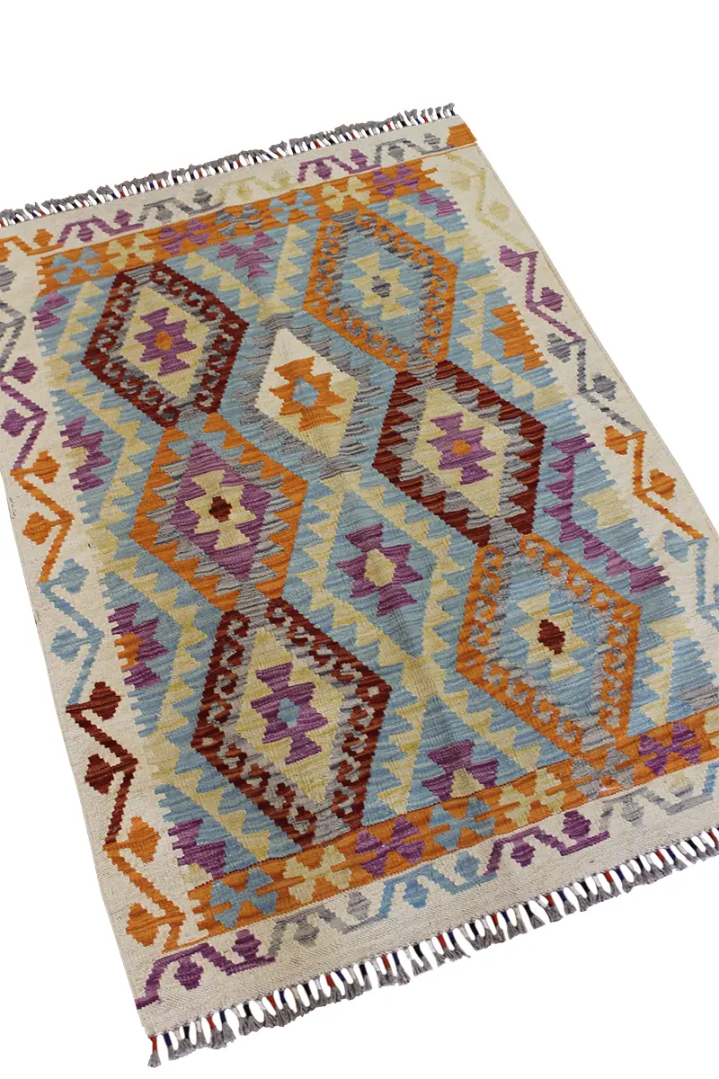 Natural El Dokuma Yün Afgan Kilim