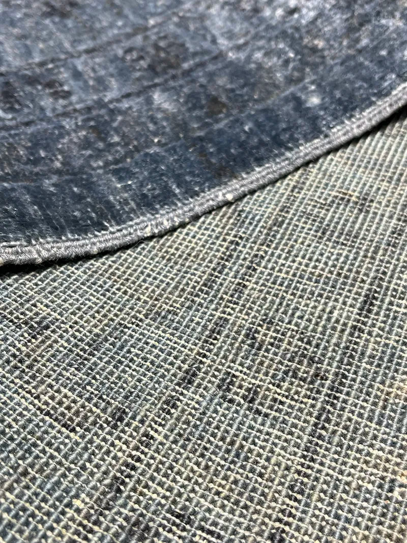 Overdye Serisi Eskitme El Dokuma Lacivert Halı