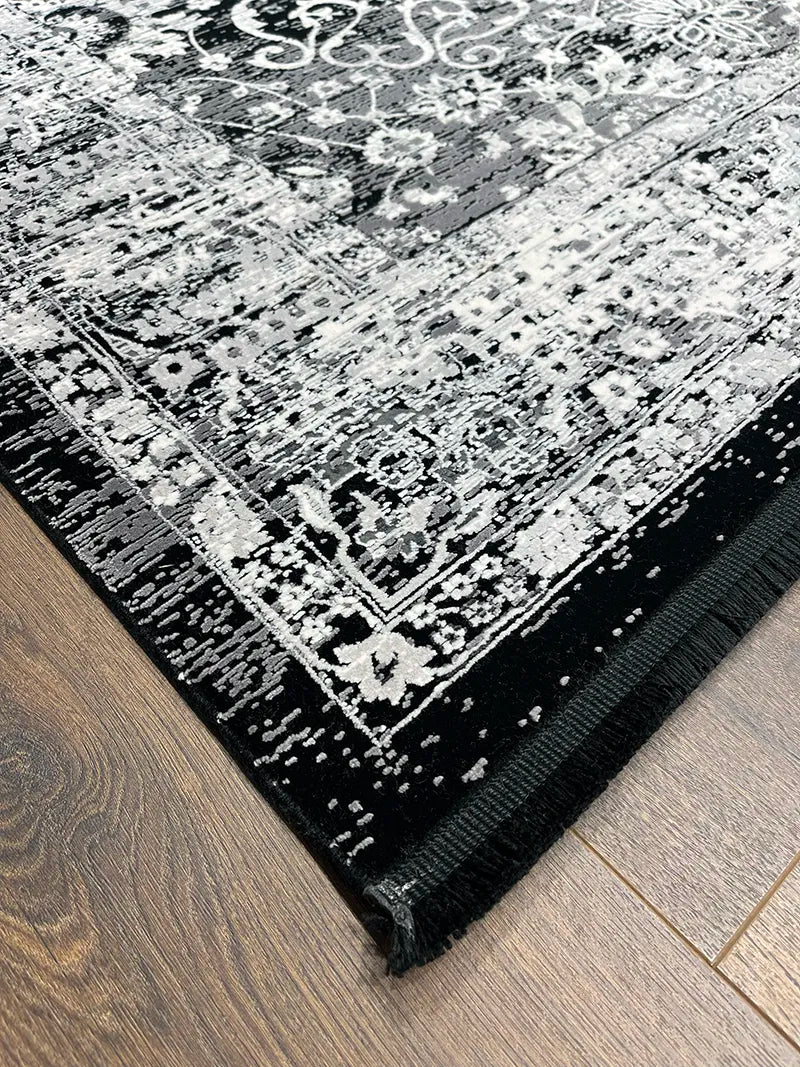 Modern Siyah Bambu Özel Tezgah Halısı