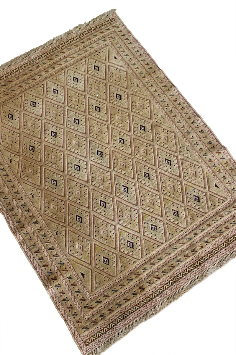 El Dokuma Afgan Berceste Bej Yün Kilim