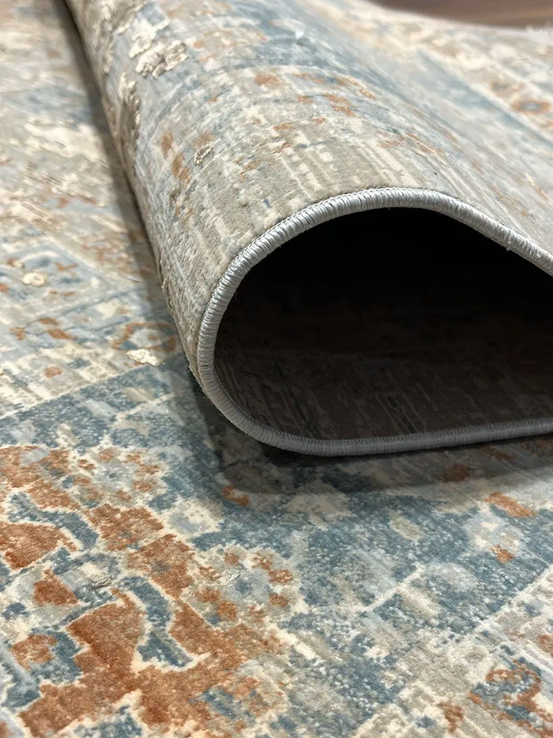 Memlük Desen Bakır Bambu Özel Tezgah Halısı