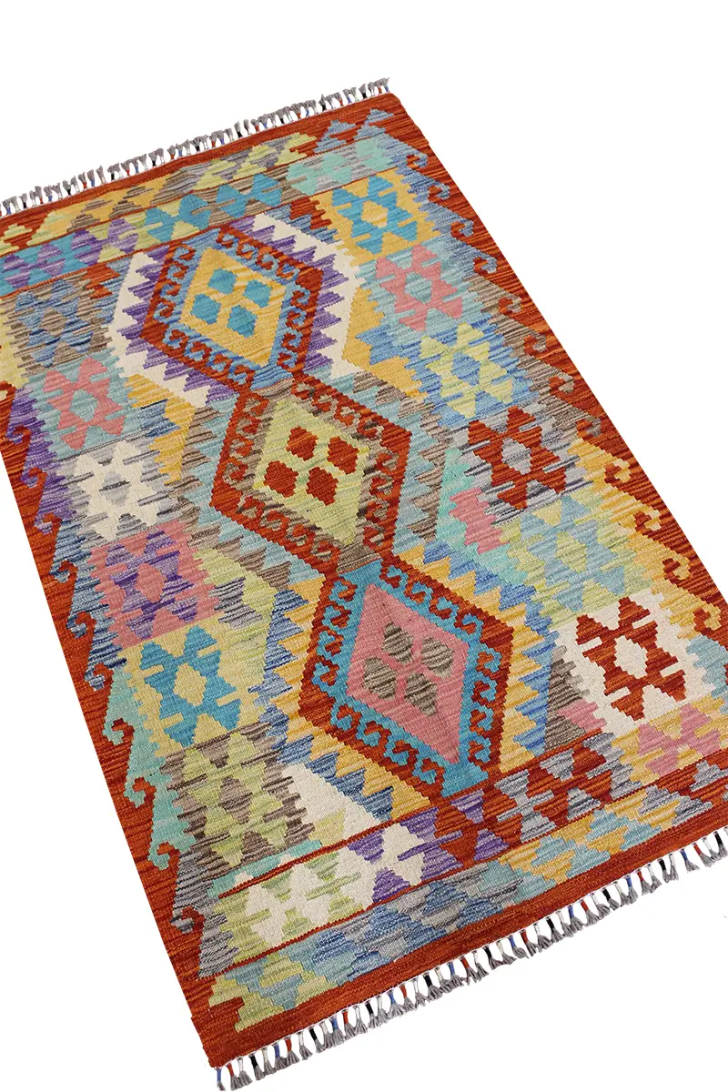 Natural El Dokuma Yün Afgan Kilim