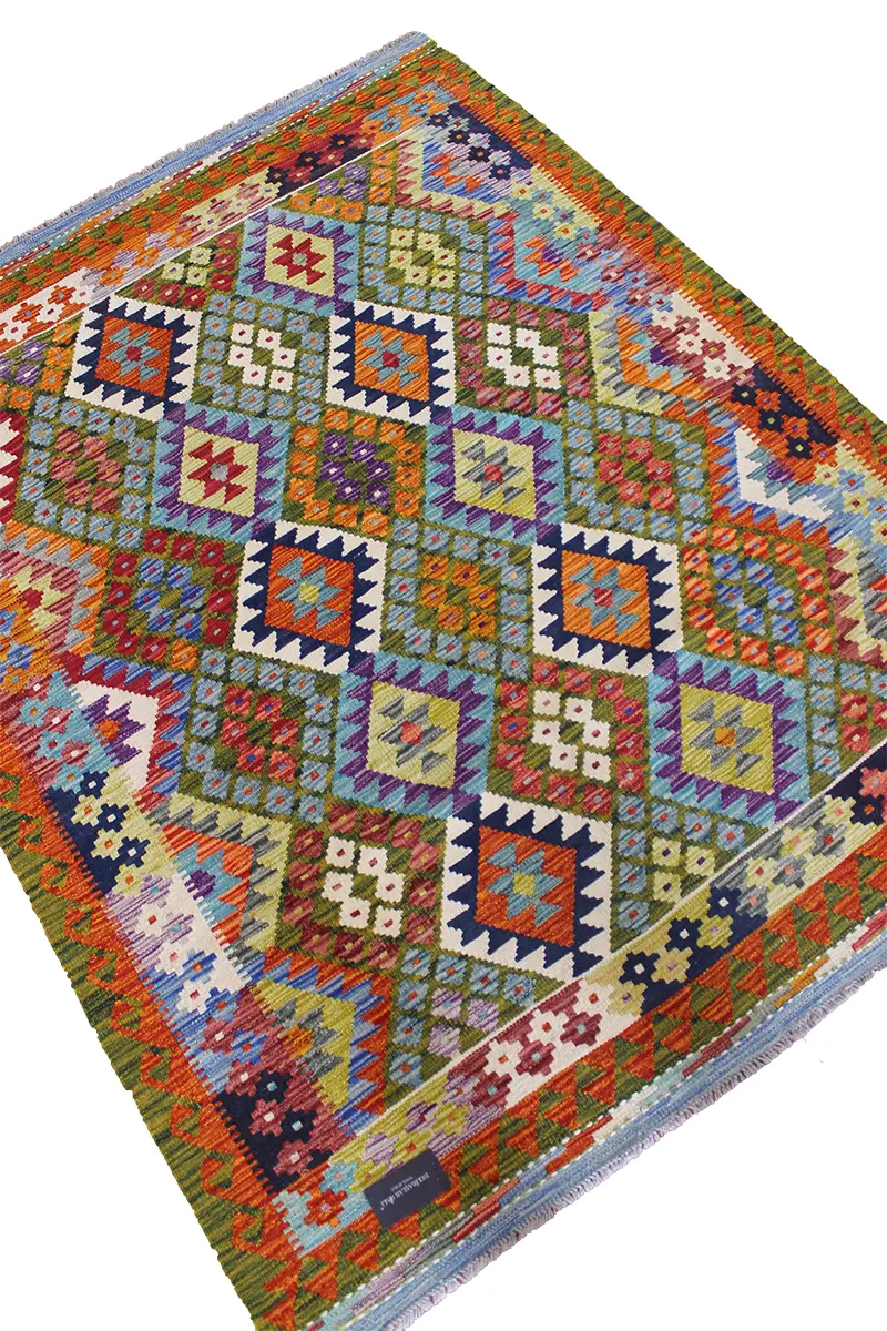 Natural El Dokuma Yün Afgan Kilim