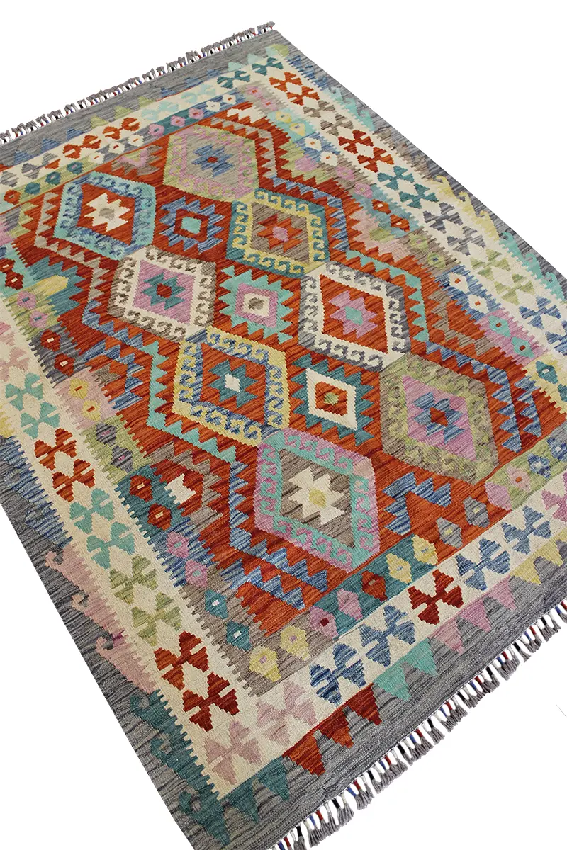 Natural El Dokuma Yün Afgan Kilim