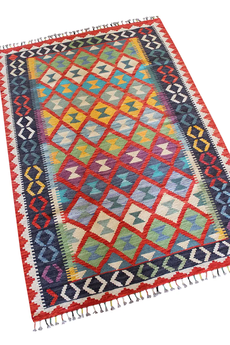 Natural El Dokuma Yün Afgan Kilim