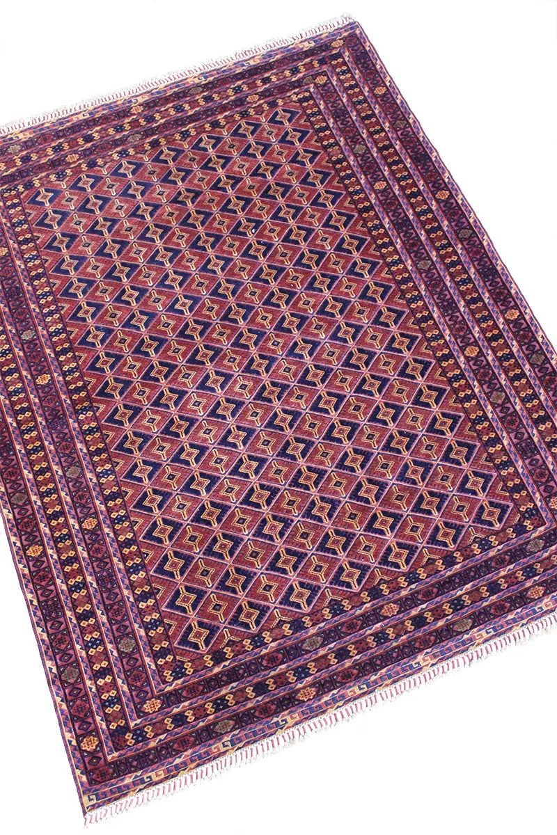 El Dokuma Afgan Berceste Bordo Yün Kilim