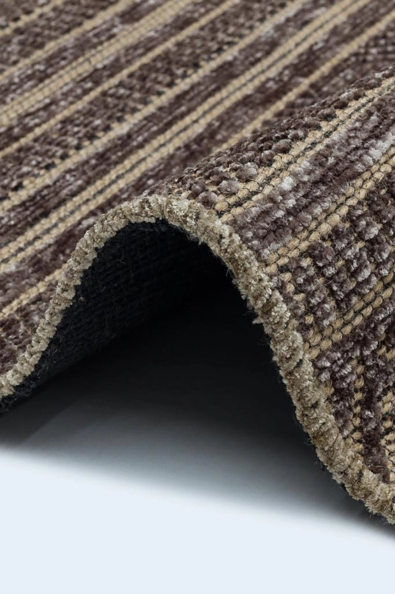 Apex Gloria 4005 Jüt Dokuma Kahverengi Makine Dokuması Kilim