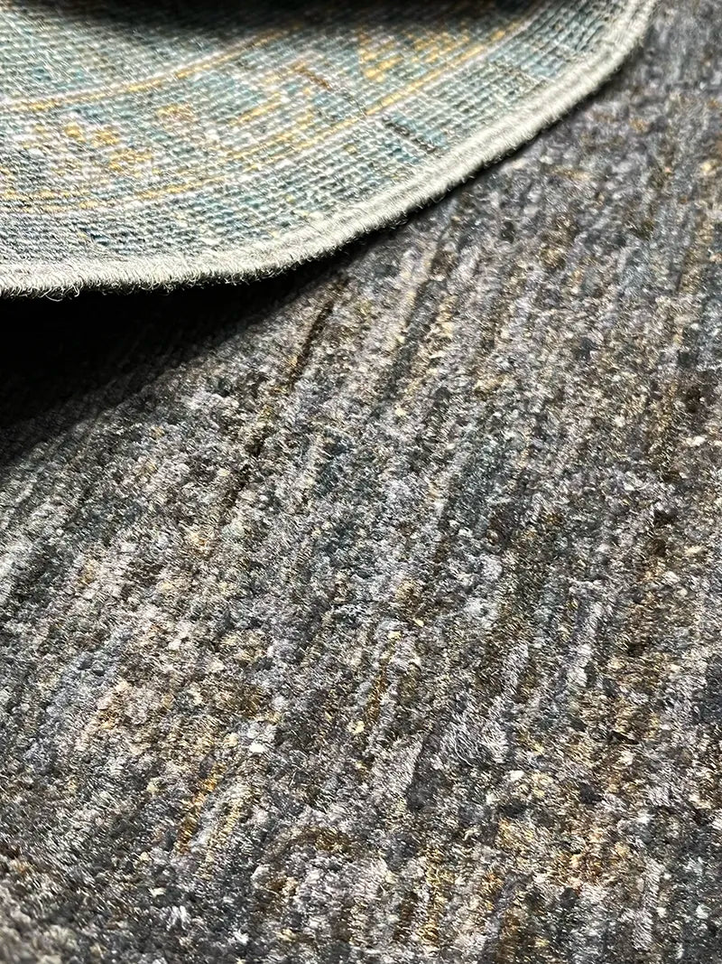 Overdye Serisi Eskitme El Dokuma Mavi Halı