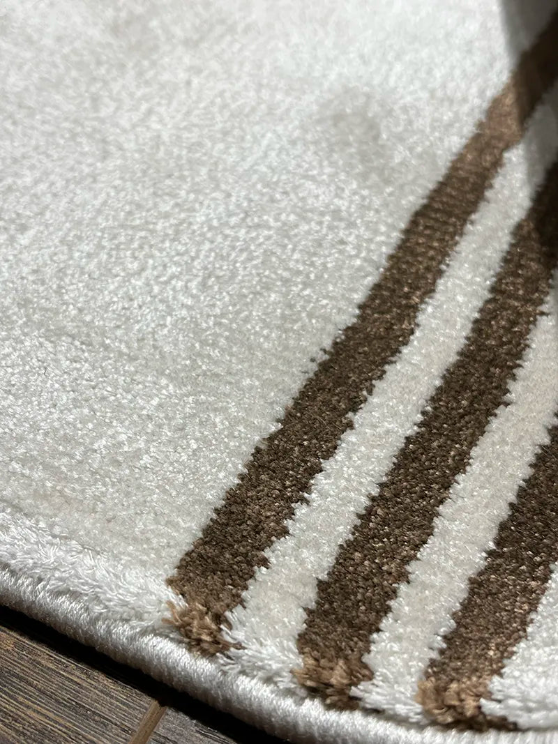 Modern Çizgili Kahverengi Bambu Özel Tezgah Halısı