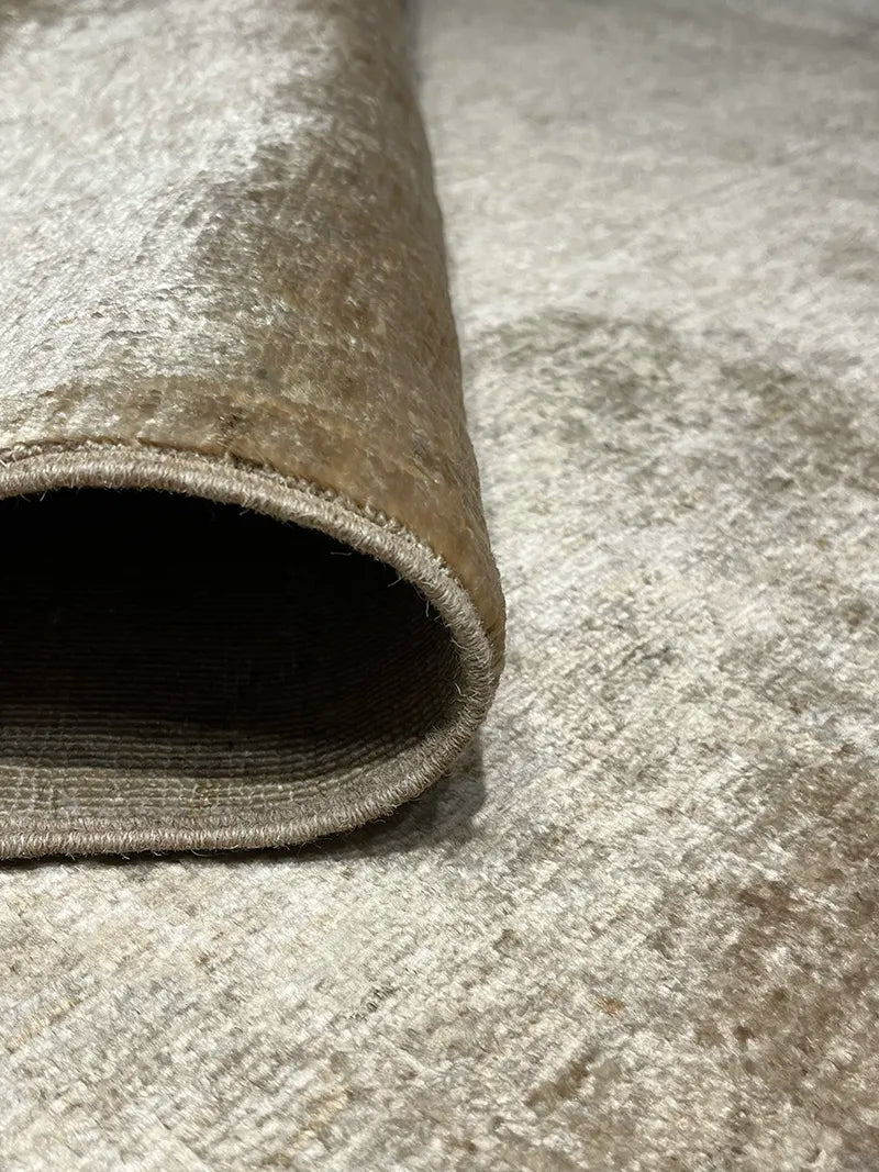 Overdye Serisi Eskitme El Dokuma Sarı Halı