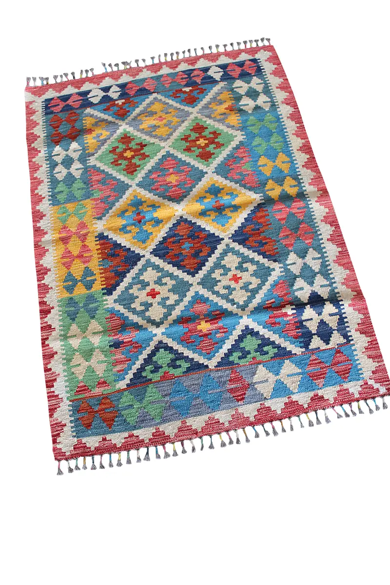 Natural El Dokuma Yün Afgan Kilim