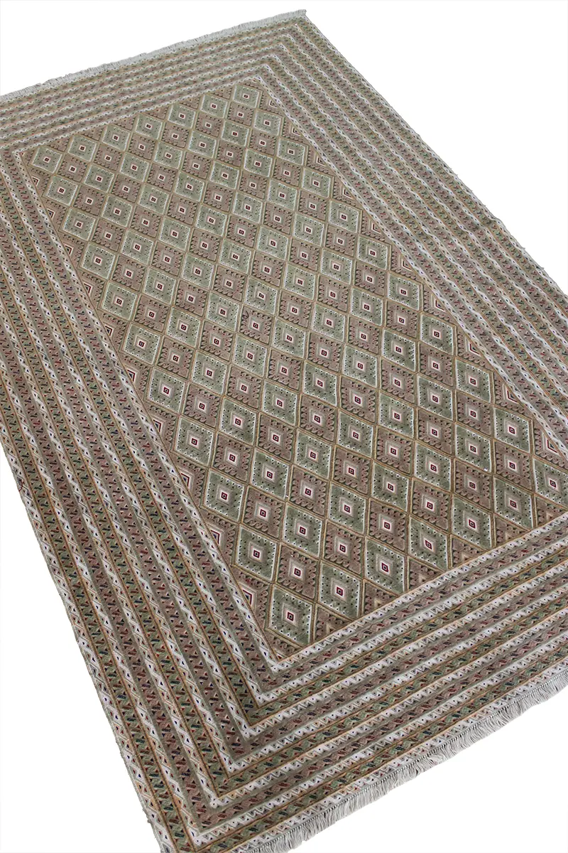 El Dokuma Afgan Berceste Kahve Yün Kilim