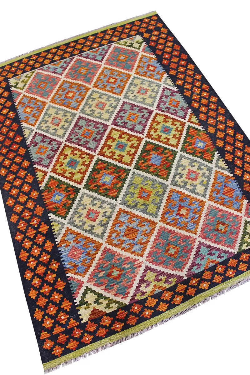 Natural El Dokuma Yün Afgan Kilim