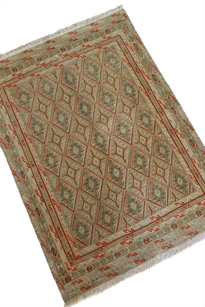 El Dokuma Afgan Berceste Bej Yün Kilim