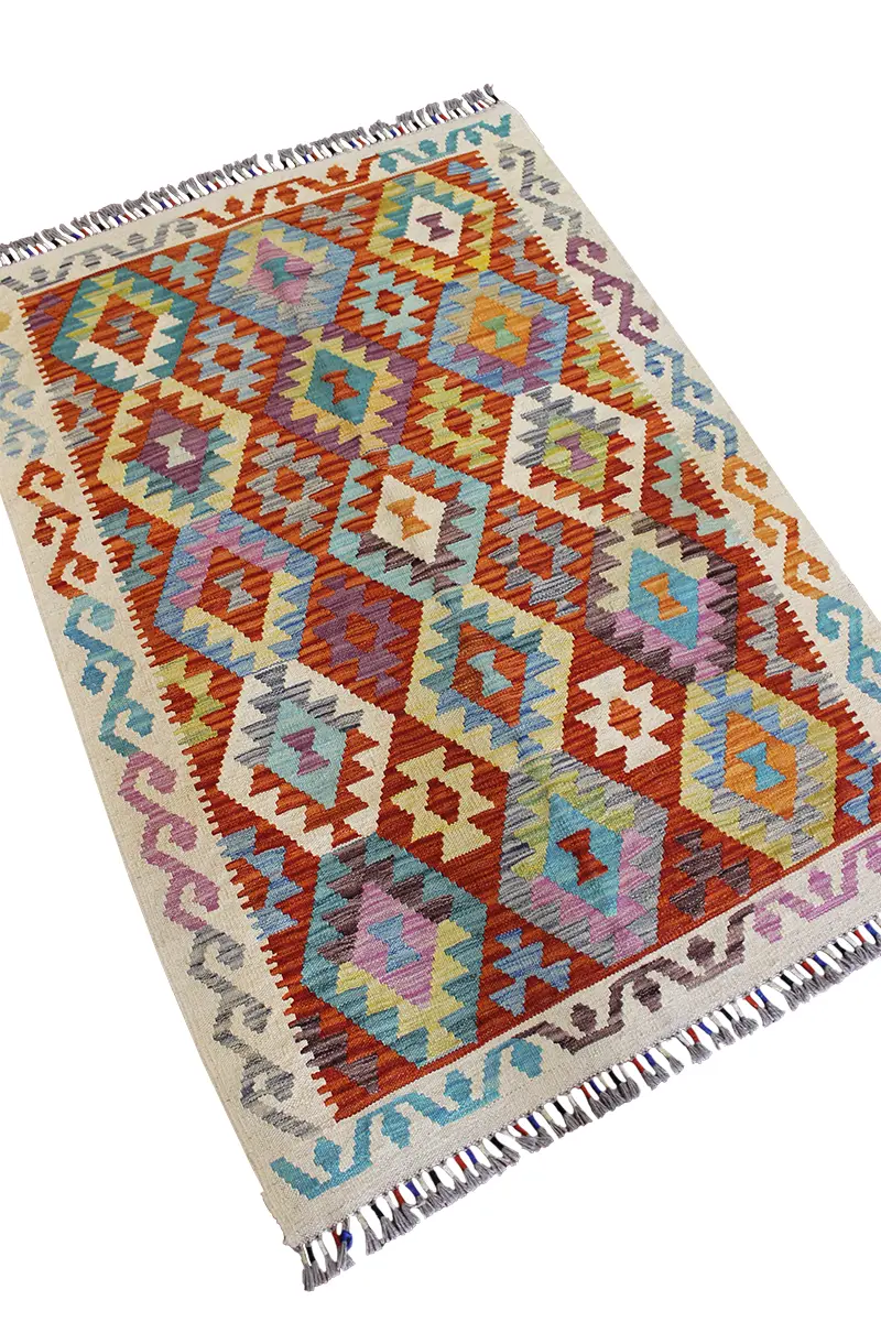 Natural El Dokuma Yün Afgan Kilim