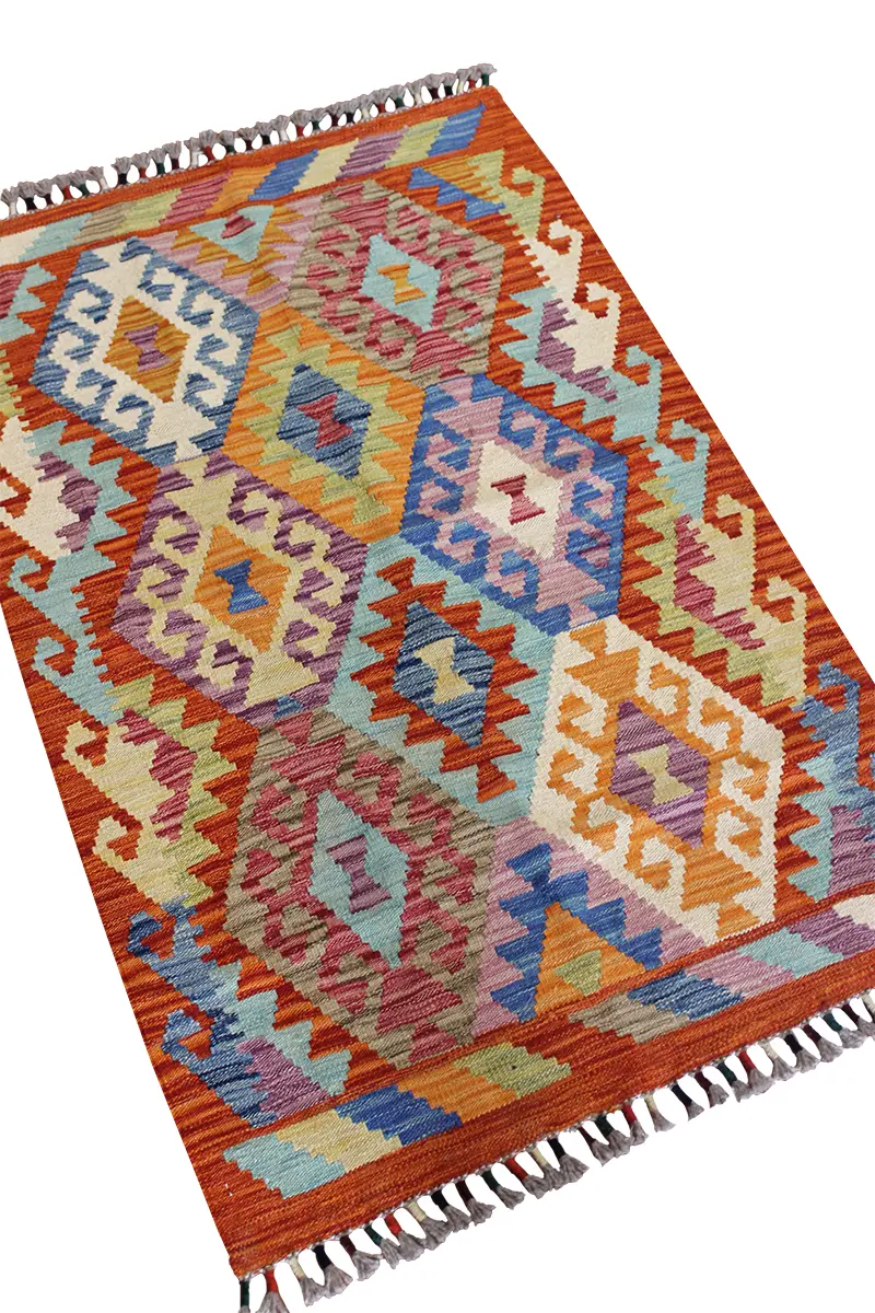 Natural El Dokuma Yün Afgan Kilim