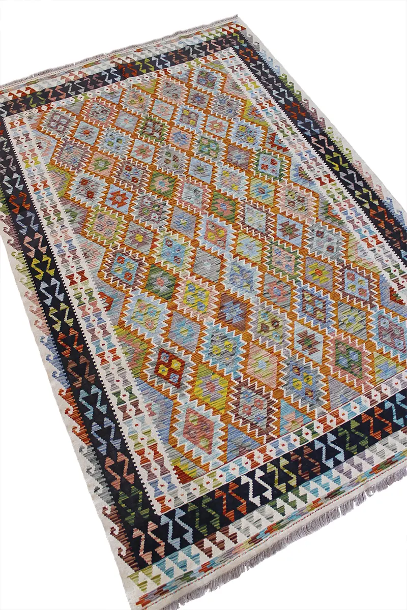 Natural El Dokuma Yün Afgan Kilim