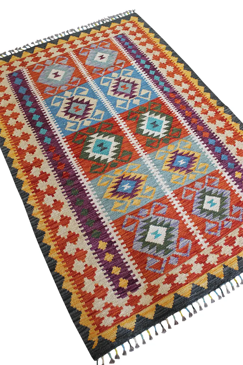 Natural El Dokuma Yün Afgan Kilim