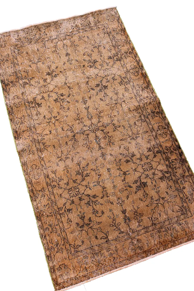 El Dokuma Turuncu Vintage Halı