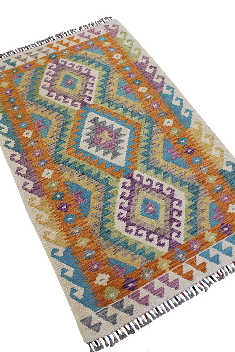 Natural El Dokuma Yün Afgan Kilim