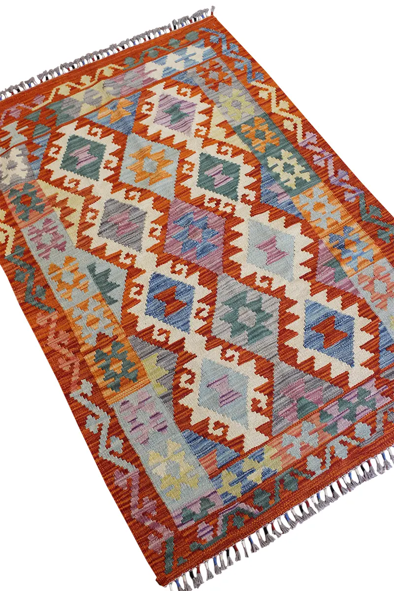 Natural El Dokuma Yün Afgan Kilim