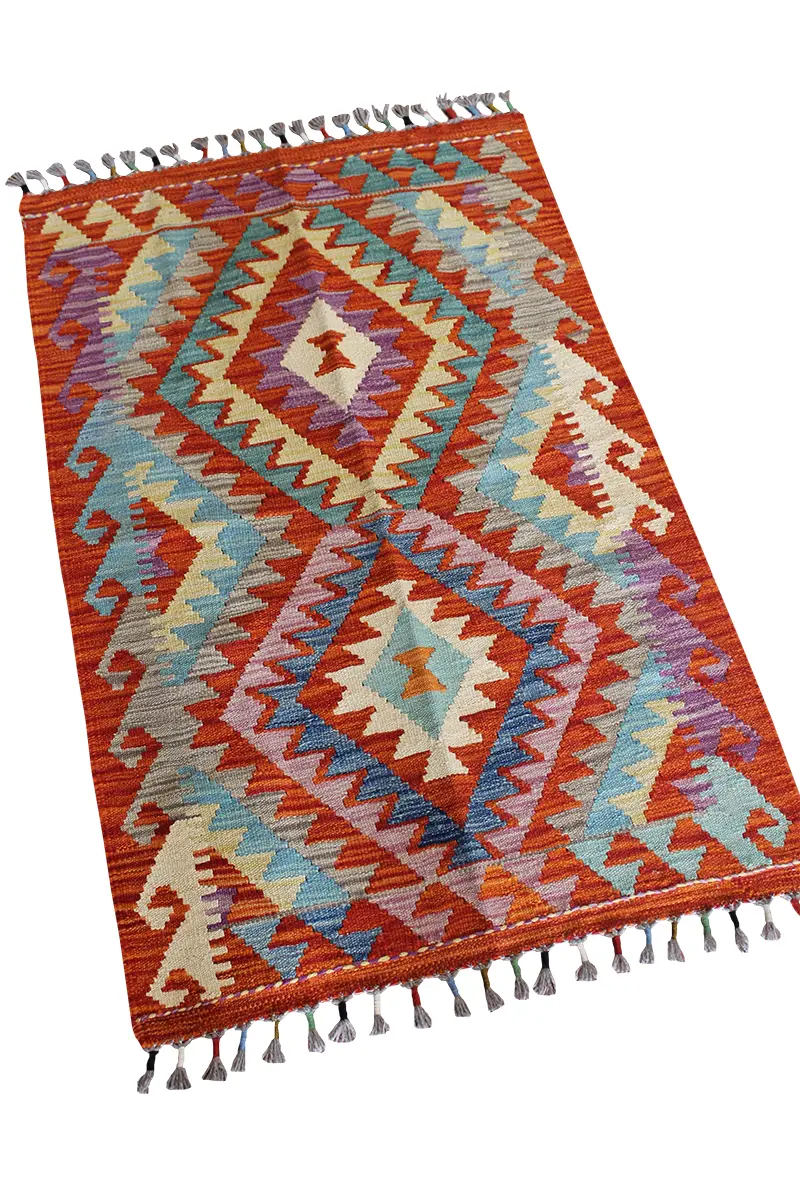 Natural El Dokuma Yün Afgan Kilim