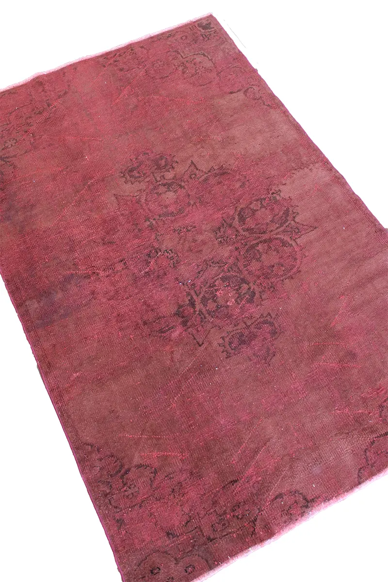 El Dokuma Kırmızı Vintage Halı