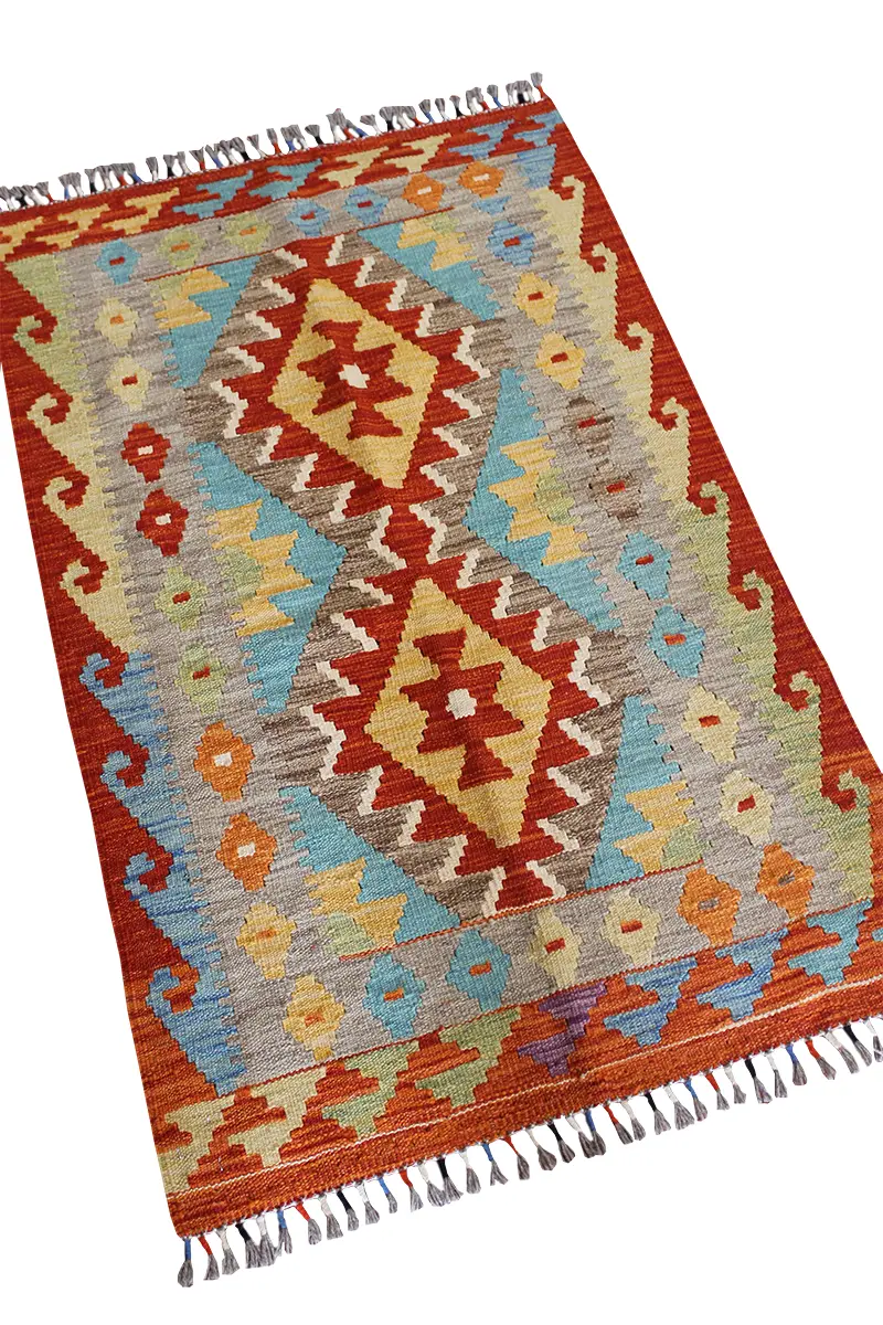 Natural El Dokuma Yün Afgan Kilim