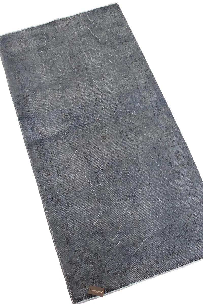 El Dokuma Gri Vintage Halı
