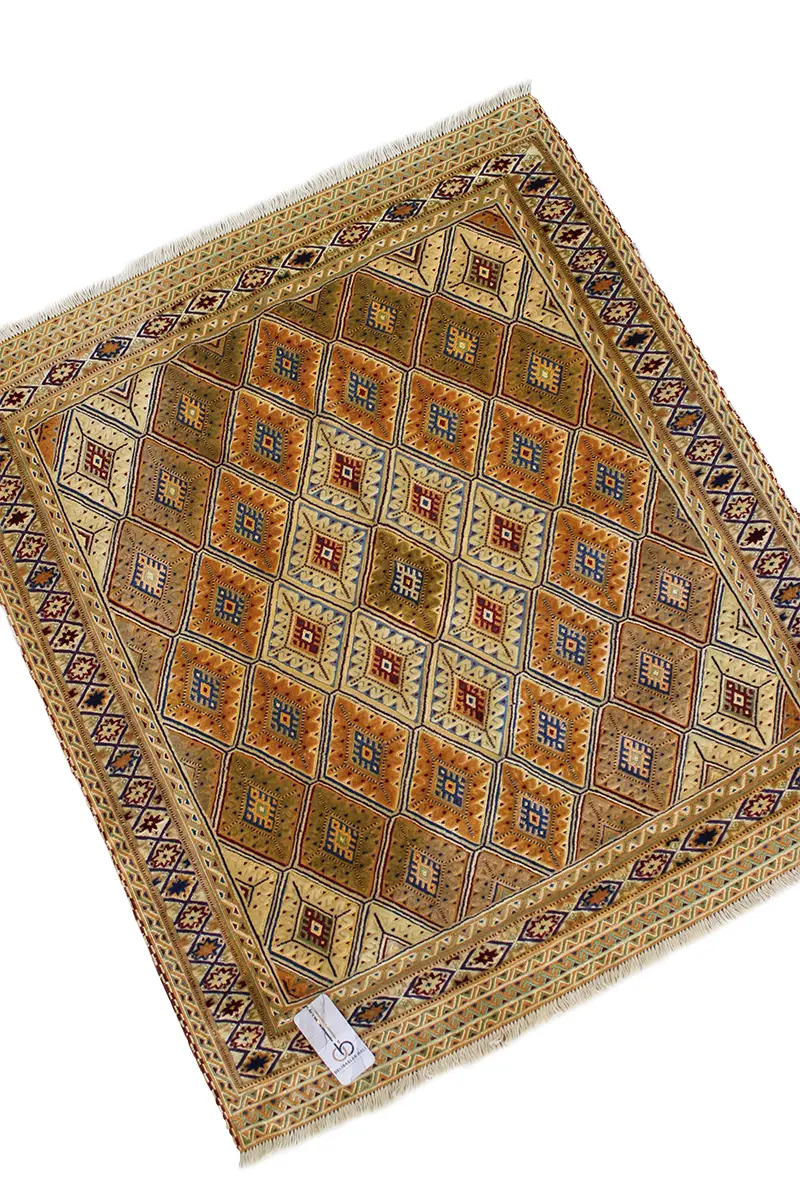 El Dokuma Afgan Berceste Kahve Yün Kilim