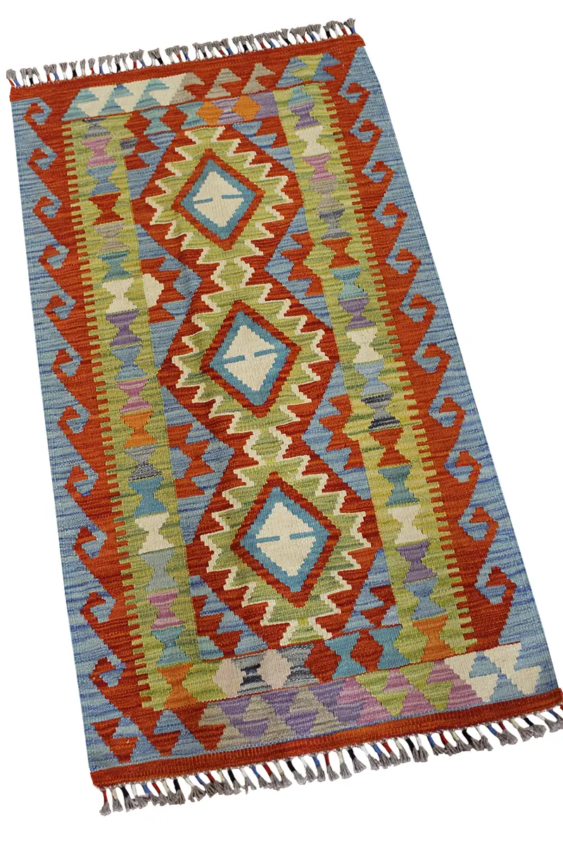 Natural El Dokuma Yün Afgan Kilim