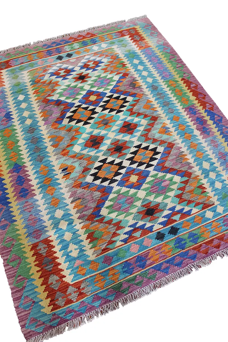 Natural El Dokuma Yün Afgan Kilim