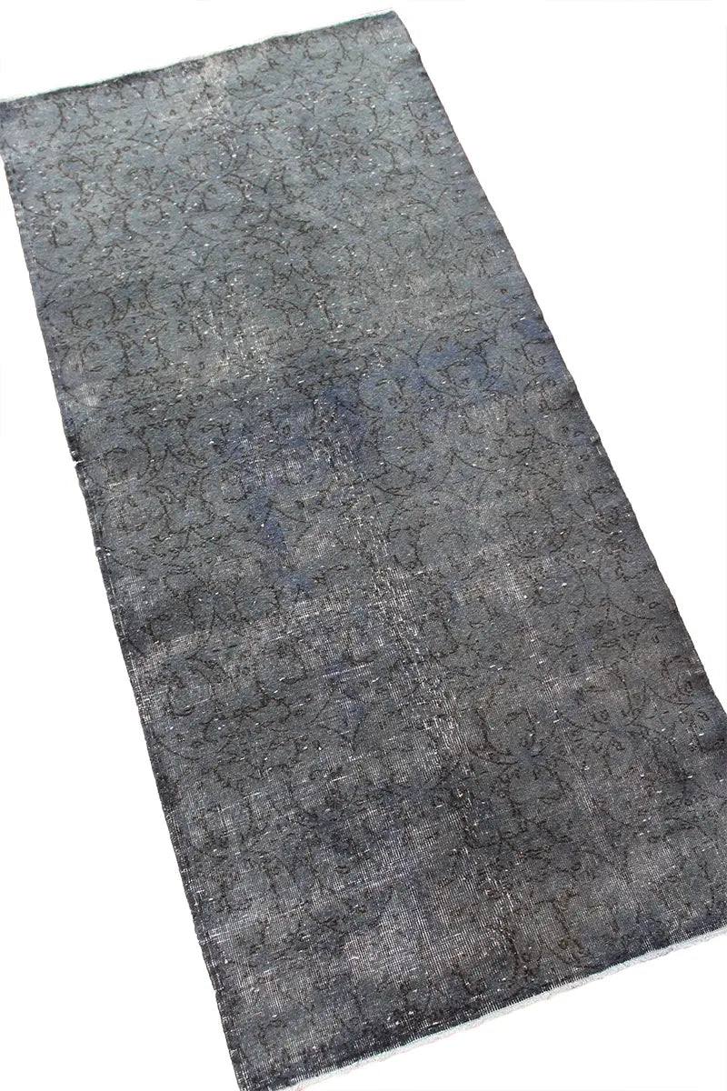 El Dokuma Lacivert Vintage Halı